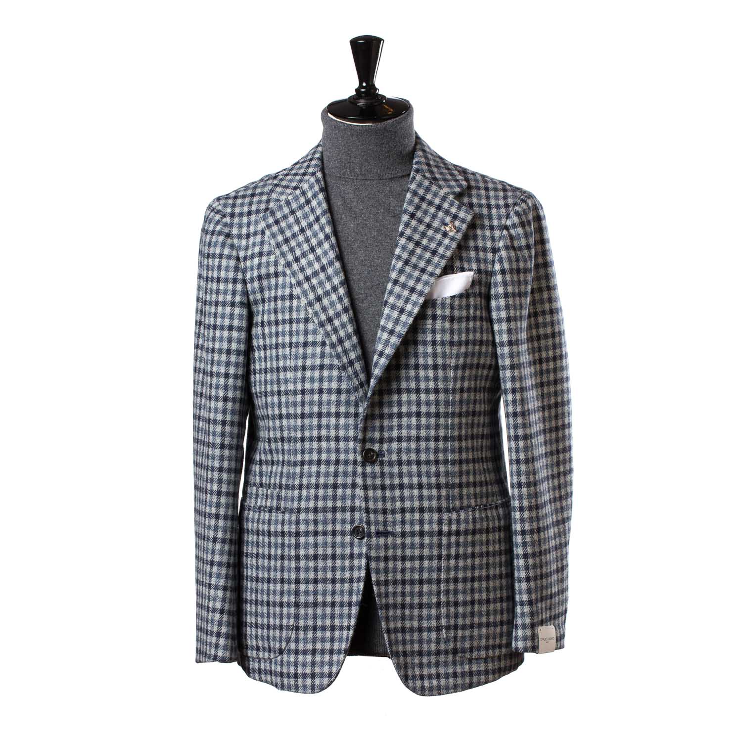 Jacket "New Oxford Check" made of pure Wool by Fox Brother's - purely handmade